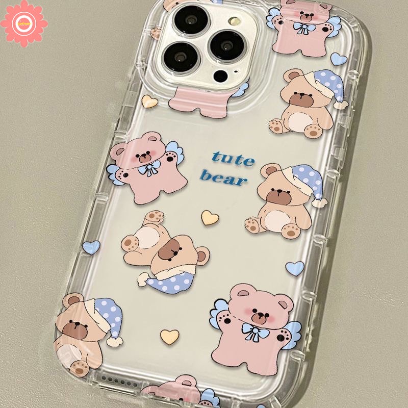 Casing Bunga Tulip Kartun Kelinci Beruang Lucu Untuk Realme C25s C35 C12 C11 2020 C25 C55 C33 C15 9i 5 6i 5i 5s 7i C21Y C30 C20 C25Y C30S C17 C2 C11 2021 C1 C3 Airbag Bening Soft Case