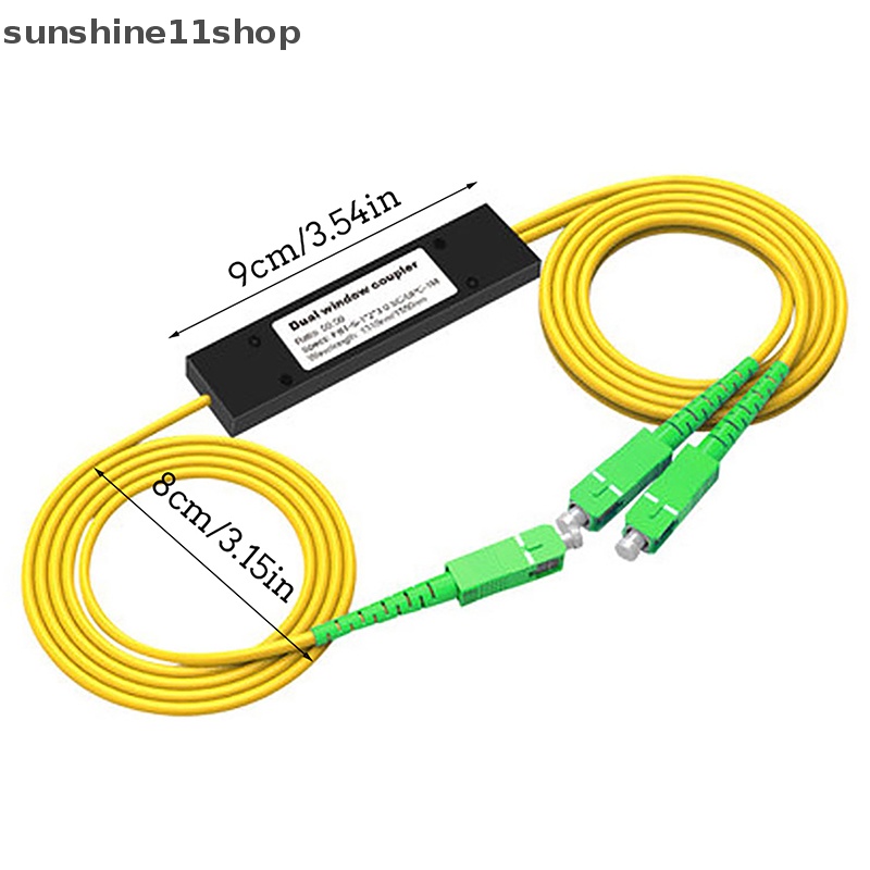 Sho 1Pc 1x2 FTTH Fiber Optic Splitter 1point 2kotak Pembagi Fiber Optik SC/APC N