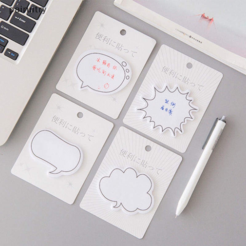 Prt 30lembar Putih Minimalis Beda Bentuk Diaue Sticky Notes Self-Stick Self Adhesive Memo Pads Untuk Siswa Rumah Kantor Perlengkapan Sekolah PRT