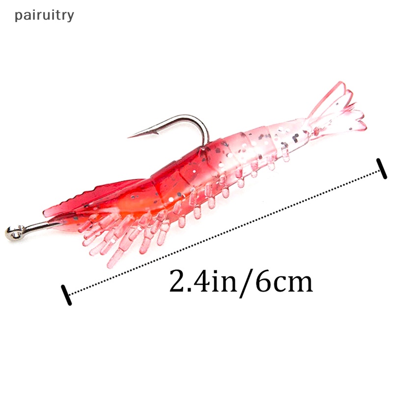 Prt 3g-60mm 4warna Luminous Udang Cumi Malam Memancing Jigs Lure Bass Umpan Lembut PRT
