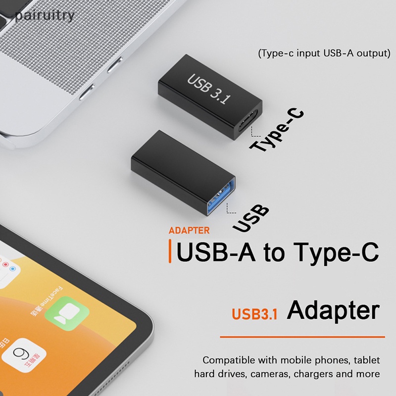 Prt USB 3.1 Coupler Female to USB Tipe C Female Adapter Konverter Sambungan Extender USB Super Speed PRT