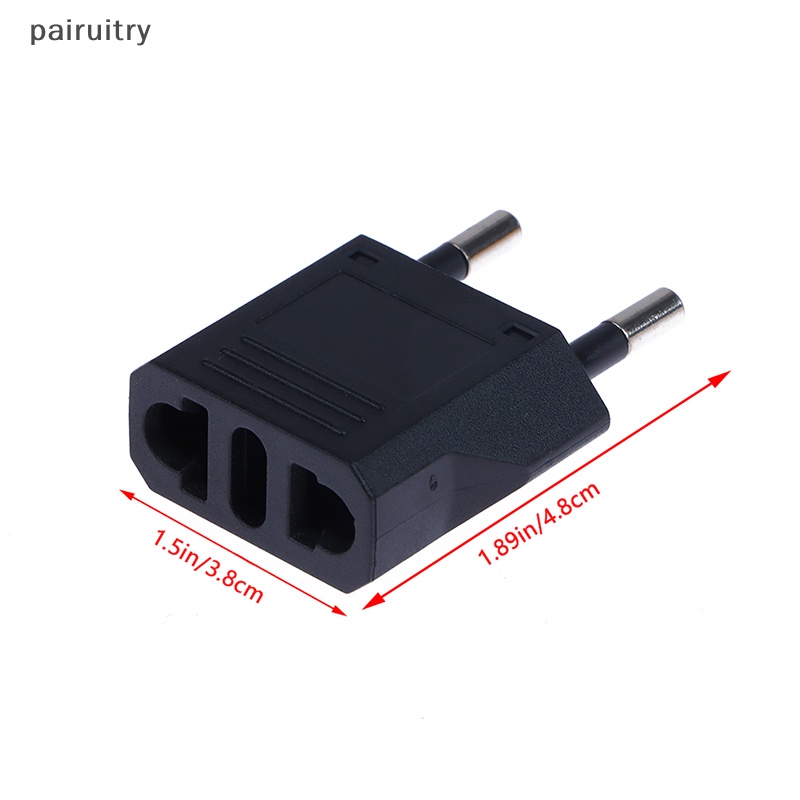 Prt 1Pc EU Euro KR Plug Adapter Converter US to EU Plug Adapter Travel Adaptor PRT