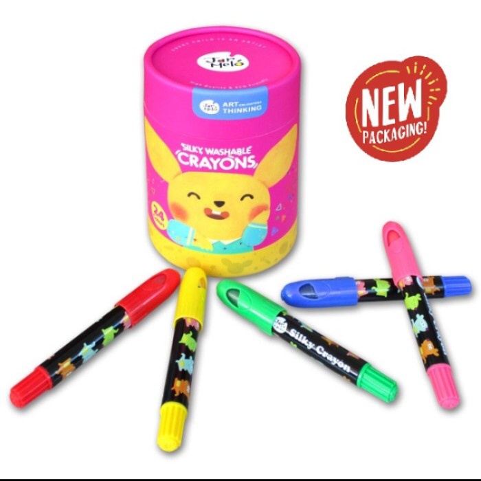 

JAR MELO WASHABLE SILKY CRAYONS - Non Toxic Silky Crayons 24pcs