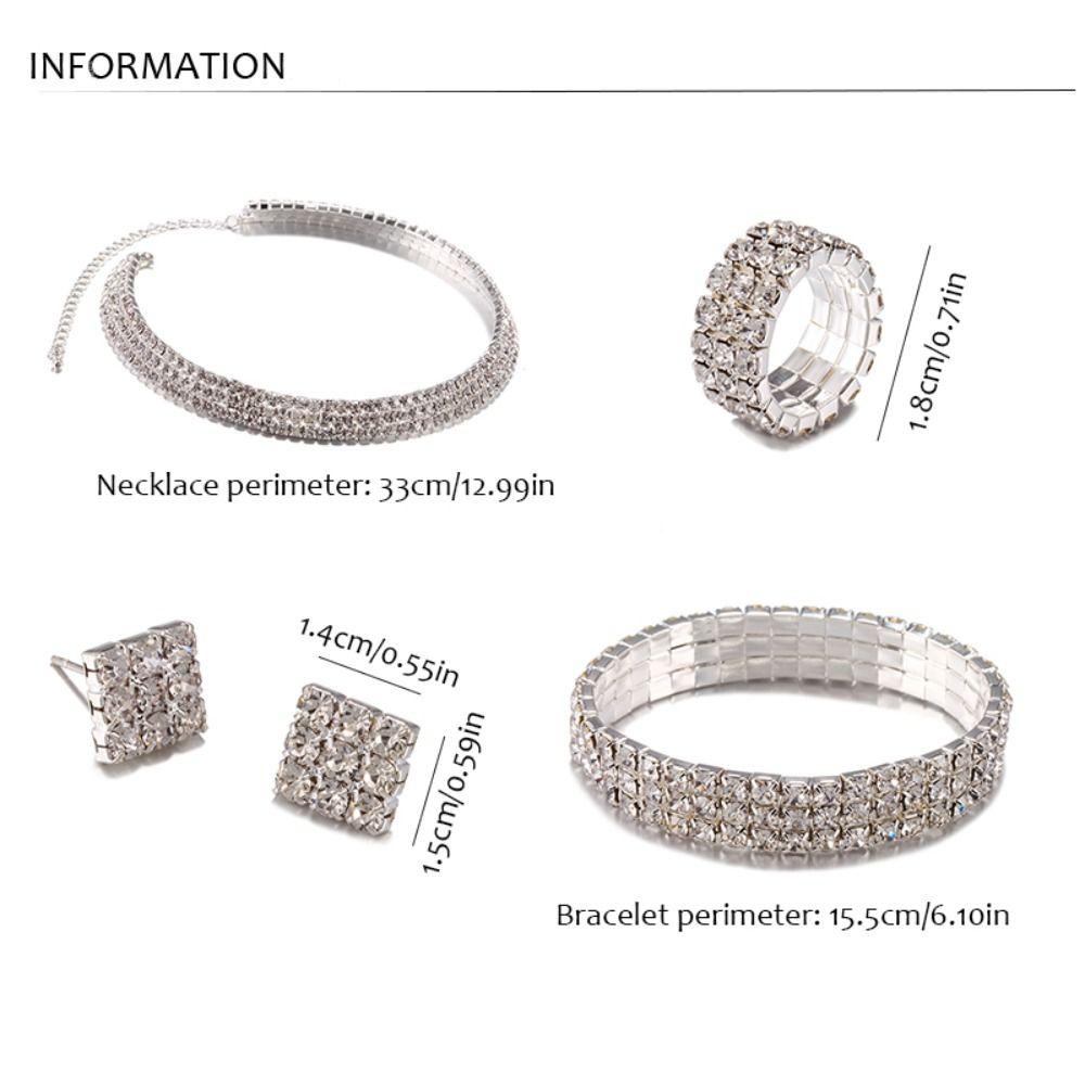 Mxbeauty Set Perhiasan Pernikahan Trendi Vintage Indah Klasik Mengkilap Korea Cincin Gelang Set