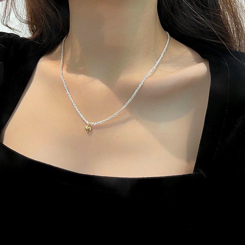 Kalung Geometris Hati Paduan Baru Wanita