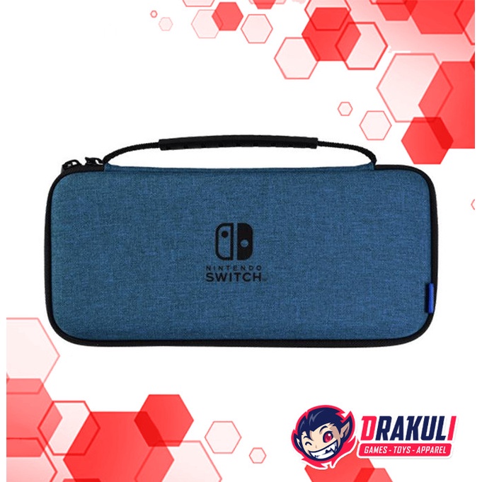 Nintendo Switch HORI Slim Hard Pouch for Switch V1, V2, &amp; OLED - Blue