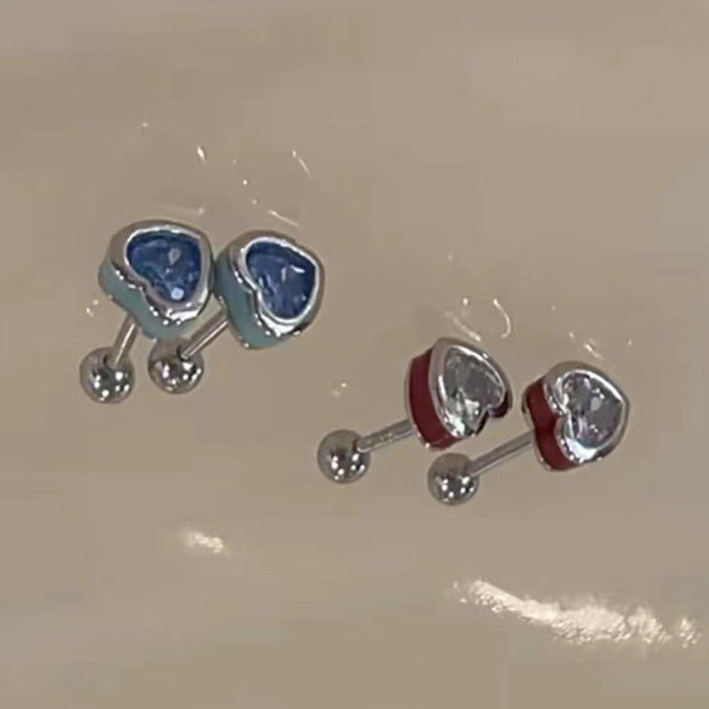 Mxbeauty Anting Wanita Serbaguna Chic Desain Niche Fashion Perhiasan Berlian Imitasi Tembaga Sederhana Gaya Korea Earrings