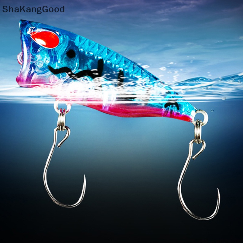 Selip Baru 1 Pcs 4 cm 3g mini Popper Umpan Keras Ikan Kecil Memancing Umpan Engkol Wobbler Tackle Floag Top Water pike Lures SKK