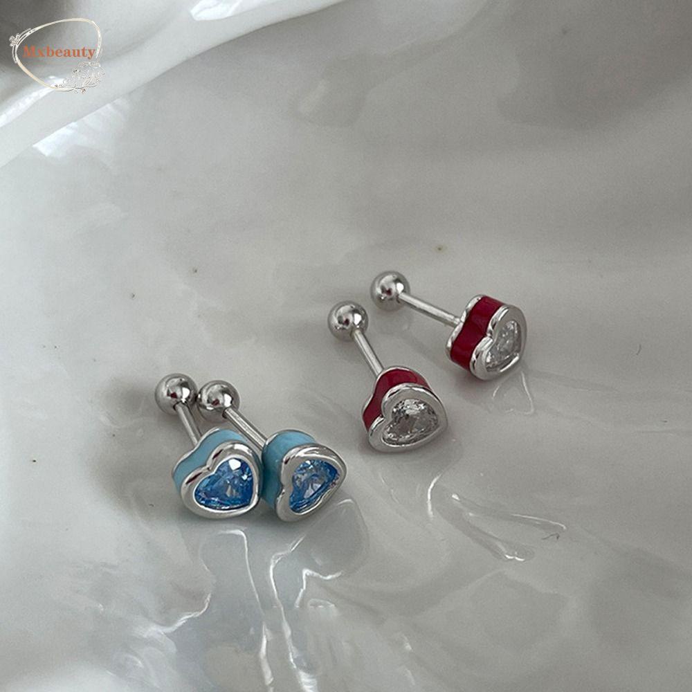 Mxbeauty Anting Wanita Serbaguna Chic Desain Niche Fashion Perhiasan Berlian Imitasi Tembaga Sederhana Gaya Korea Earrings