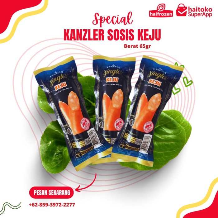 

Kanzler Singles Keju New 65 gr Sosis Frozen Food Semarang