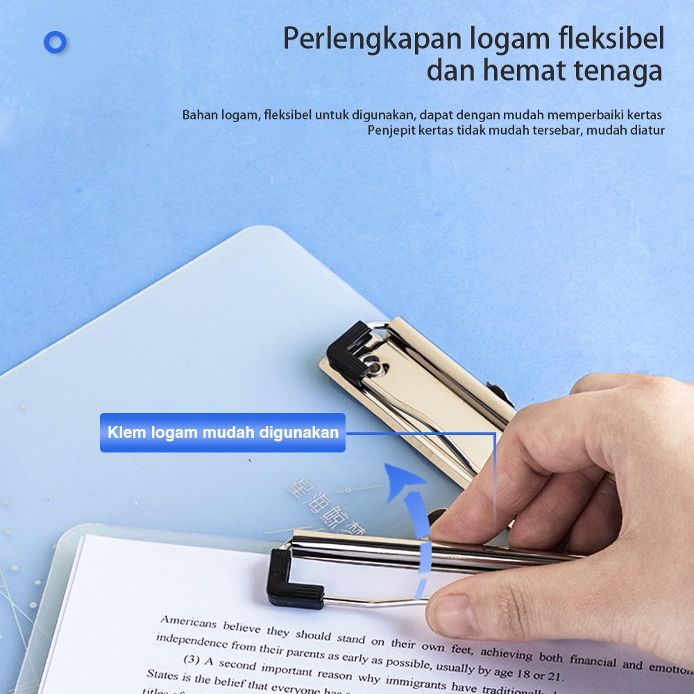 DODORY DELI027 Vertical Clipboard Papan Jalan A4