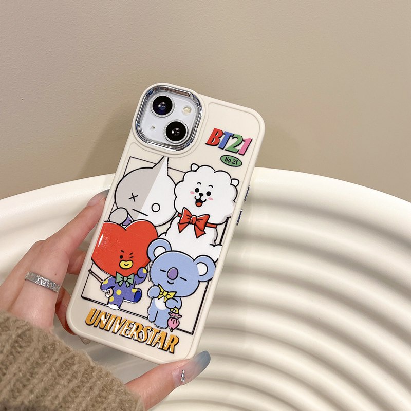 All New Electroplated Camera Skin Silicone Soft Case IPhone 11 12 13 14 Pro Max Women's Fashion Gift Cute Cartoon Phone Case BT