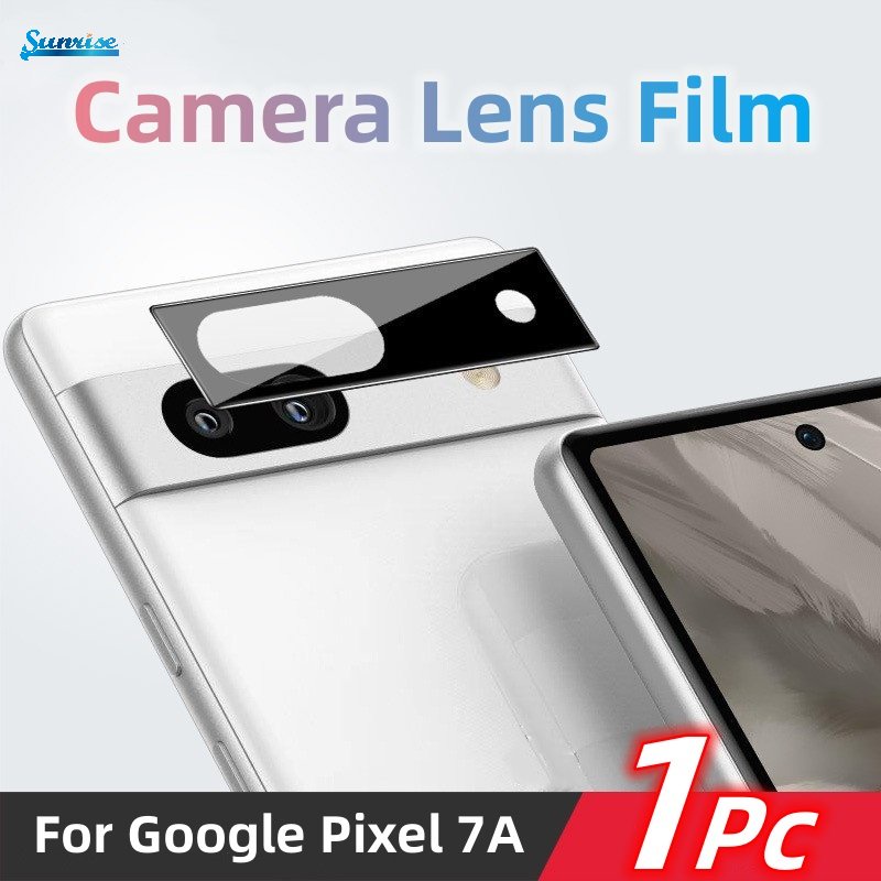 Premium Mudah Dipasang Film Lensa Kamera Jernih HD Hitam Upgrade Pelindung Lensa Kaca Tempered Anti Minyak Untuk Google Pixel 7A