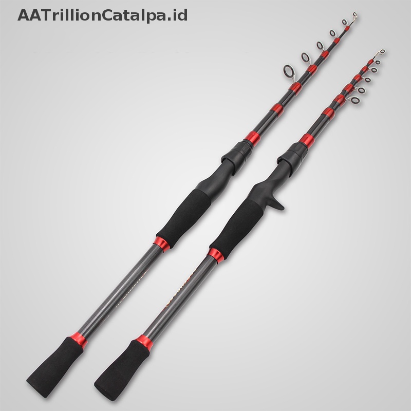 Aatrillioncatalpa 1.6m-2.7m Telescopic Fishing Rod Carbon Portable Spinning Casg Rod Lure Fishing ID