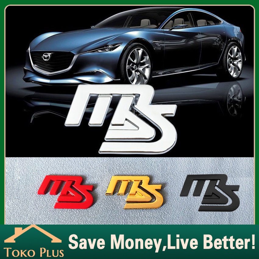 3D Metal Stiker Mobil MS MazdaSpeed Logo Emblem Sticker Decal Untuk Mazda 23 5 6 Axela Atenza CX-5 C