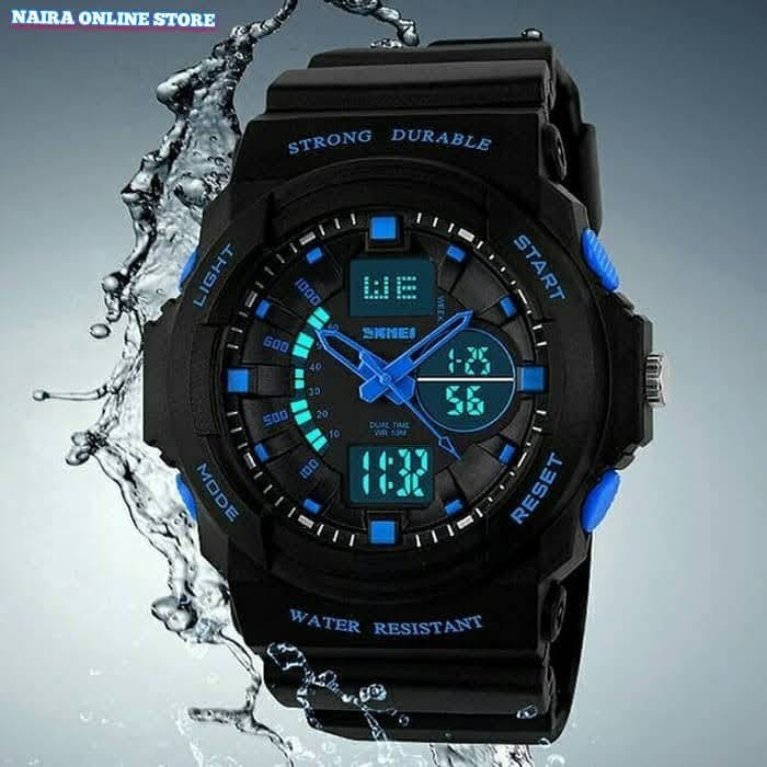 Jam Tangan Anak Cowok Laki  Murah  Keren Skmei Anti Air - Merah Muda