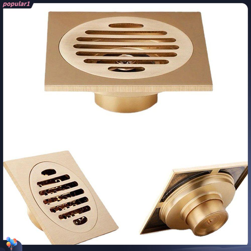 Populer Floor Shower Drain Aksesori Kamar Mandi Semua Tembaga Anti Bau Bathtub Shower Drainer