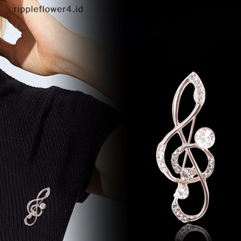 {rippleflower4.id} 1pc Bros Perempuan Simbol Musik Hias Pin Alloy Aksesoris Jas Gadis  ~