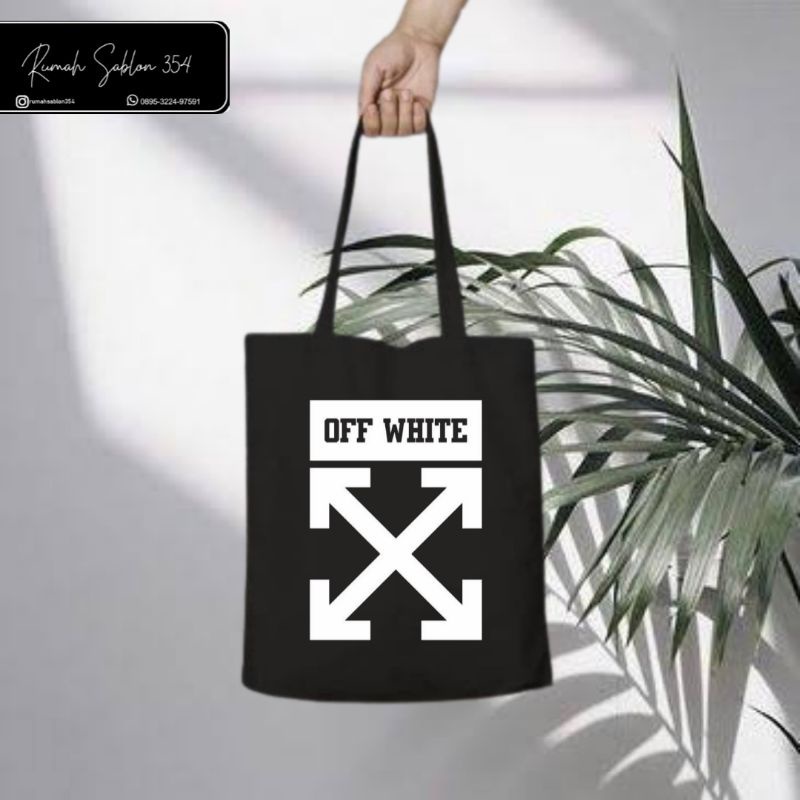 TOTE BAG OFF WHITE / TOTEBAG RESLETING DISTO / TOTEBAG BAND METAL MUSIK / TAS JINJING / TOTEBAG CANV