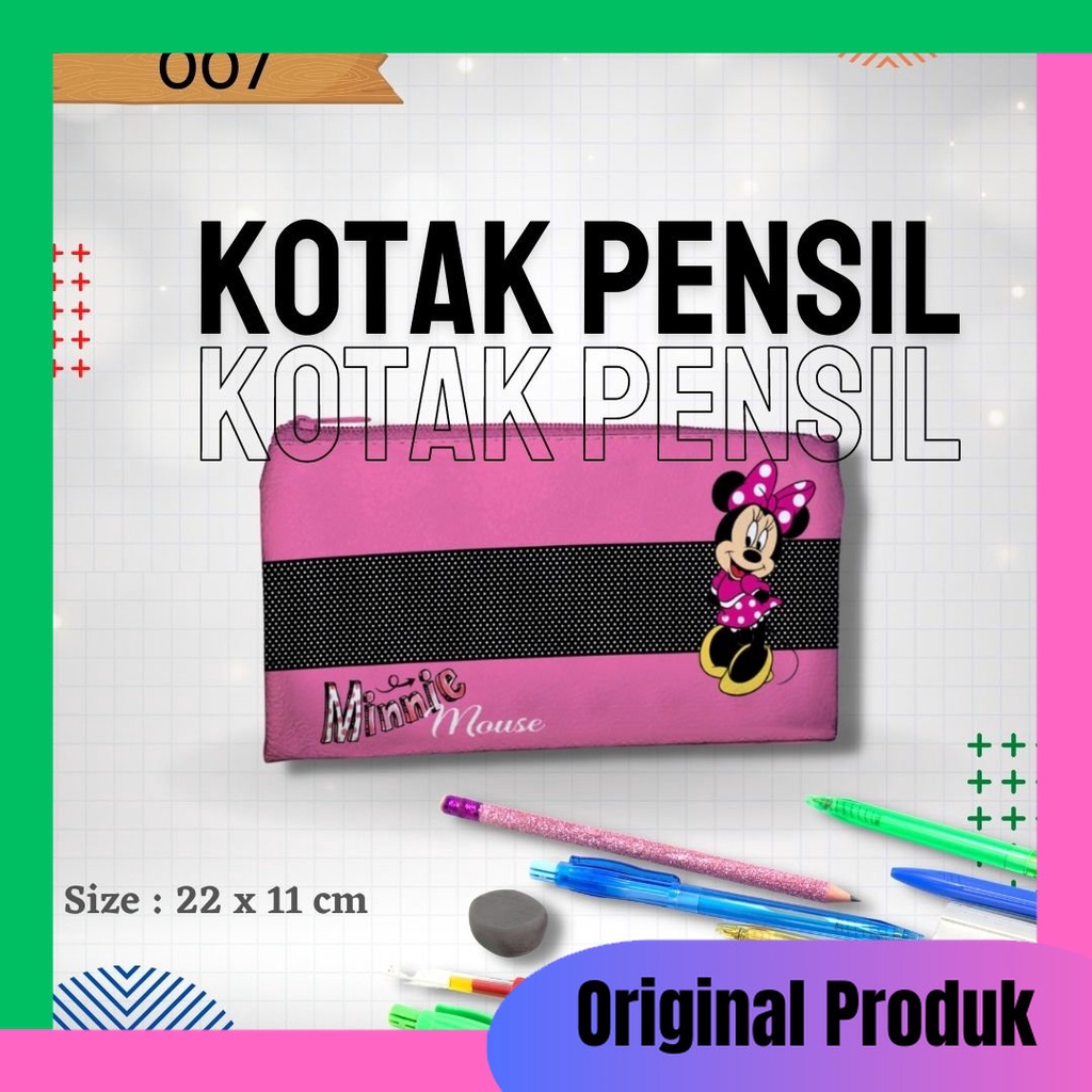

Tempat Pensil, Kotak Pensil 007 gambar Mickey Mouse Serbaguna Murah Dan Kualitas Terjamin , Original Produk Bahan Tebal