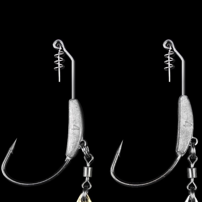 Kait Engkol Selip Payet Sendok Logam Menambah Berat Umpan Dengan Kunci Twist Barbed Hook Offset Hooks SKK