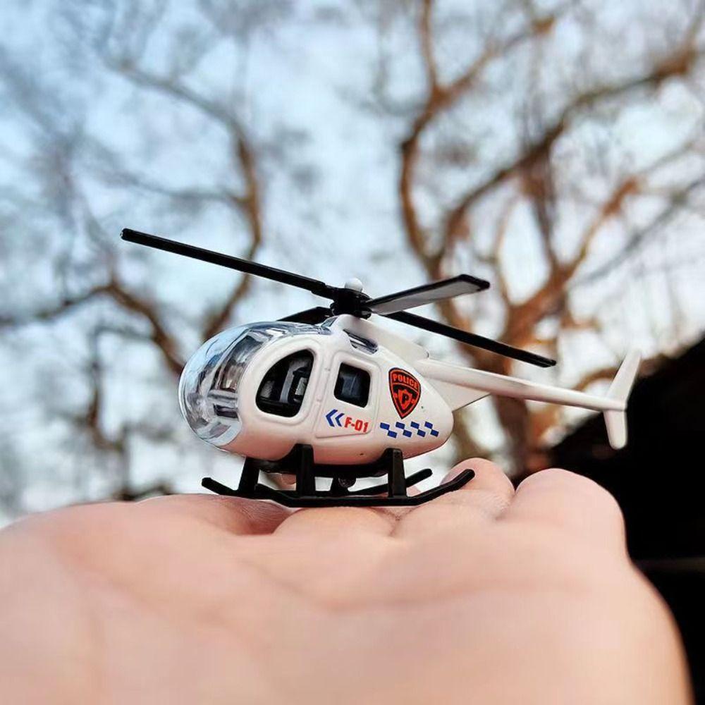 Agustinina Diecast Helikopter Koleksi Mainan Pesawat Anak Hadiah Rumah Ornamen Fotografi Props Helikopter Mainan Simulasi Helikopter