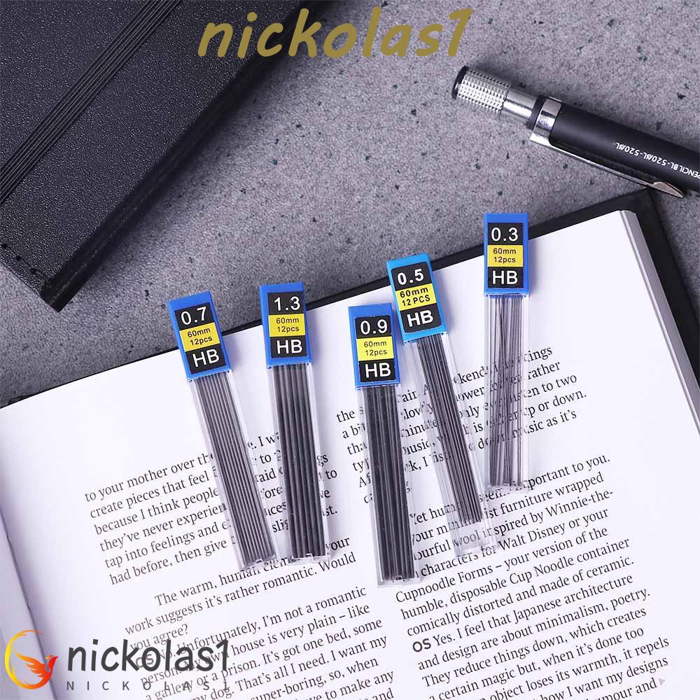 Nickolas1 5pcs Refill Pensil Aksesoris Tulisan Kantor Gambar Seni Sketsa Siswa Pensil Mekanik HB Pensil Isi Ulang