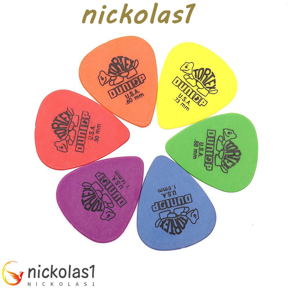 Nickolas1 Dunlop Guitar Picks Gitar Elektrik 10 Pcs Segitiga Mediator Picks Aksesoris Bass Aksesoris Gitar Plectrum