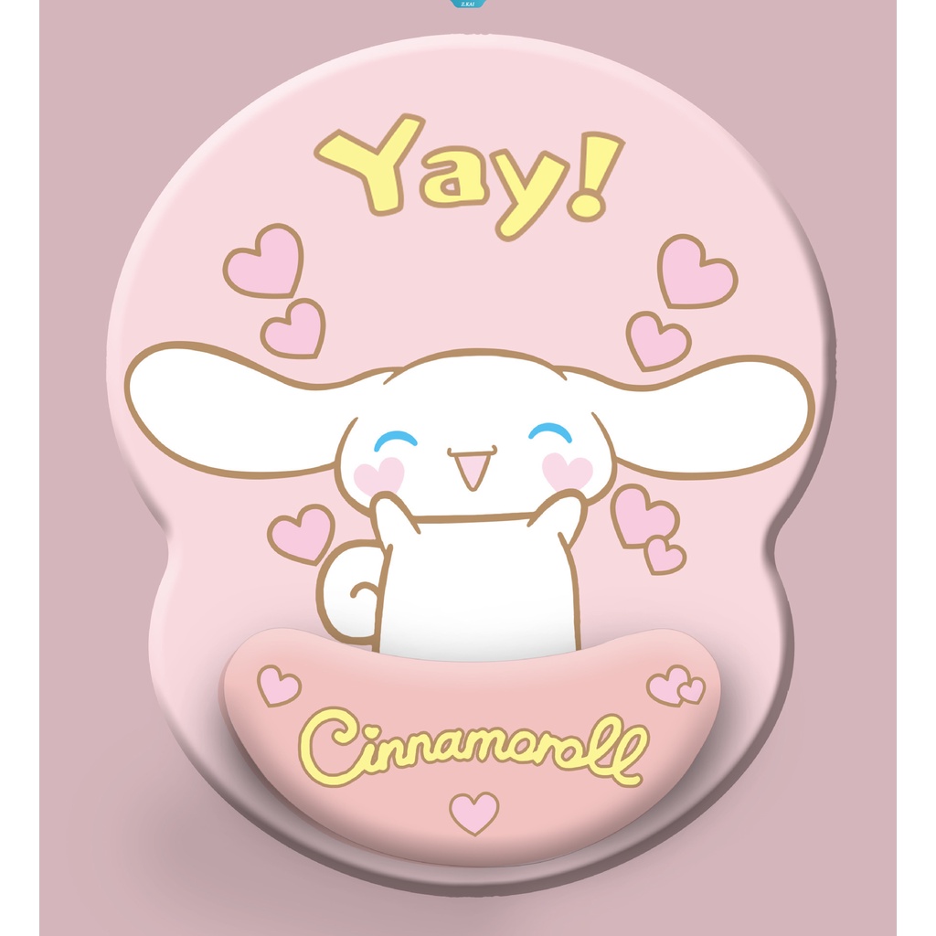 1pcs Sanrio Kartun Anime Putih Cinnamoroll Gadis Komputer Desktop Ins Style Mouse Pad Bulat Dengan Istirahat Pergelangan Tangan Lembut Nyaman Mouse Pad [ZK]