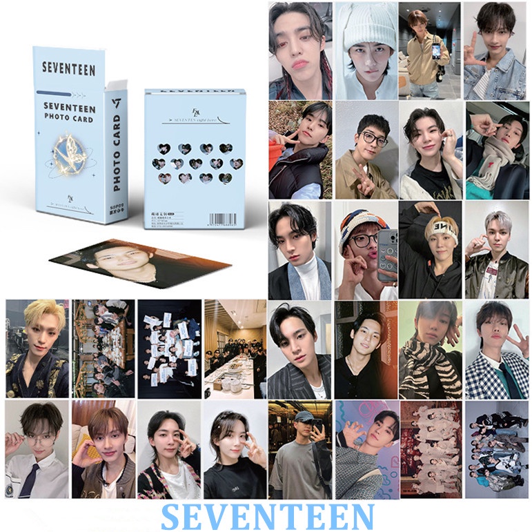 50pcs /box SEVENTEEN STRAY KIDS TXT Photocards Album Kartu Lomo Straykids Tomorrow X Together Kpop Postcards