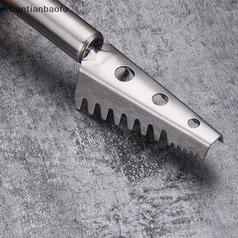 [tiantianbaofu] Stainless Steel Fish Scaler Handheld Remover Sea Cleaning Scraper Pembersih Kerak Butik
