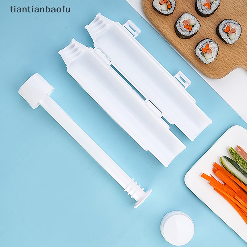 [tiantianbaofu] Cylinder Sushi Making Machine Cetakan Nasi Daging Gulung Jepang Rice Ball Mold Boutique