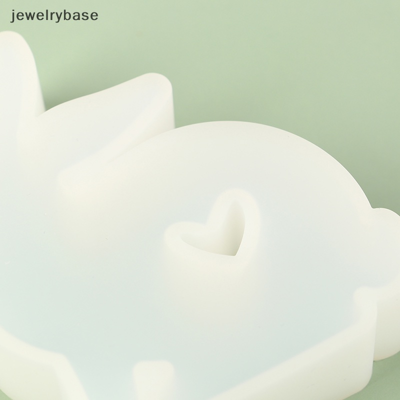 [jewelrybase] 1pc Cetakan Silikon Kelinci Hati Bunny Gypsum Hias Mold Butik