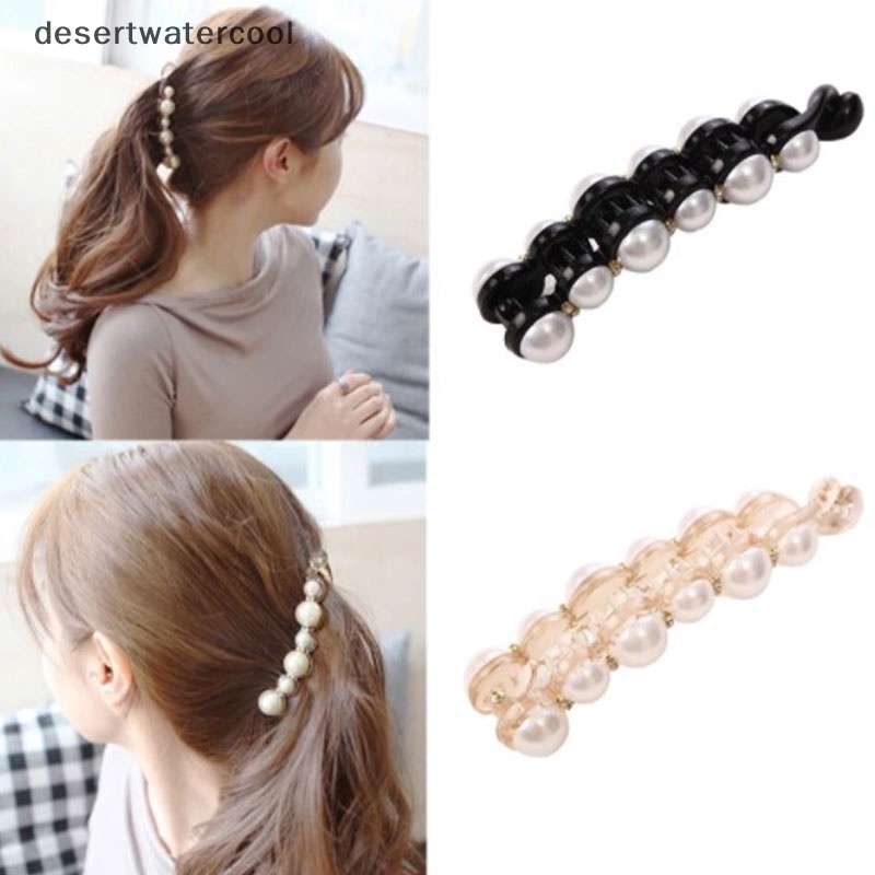 Deid 1Pc Mutiara Jepit Rambut Hair Clip Perhiasan Pisang Klip Hiasan Kepala Ponytail Jepit Martijn