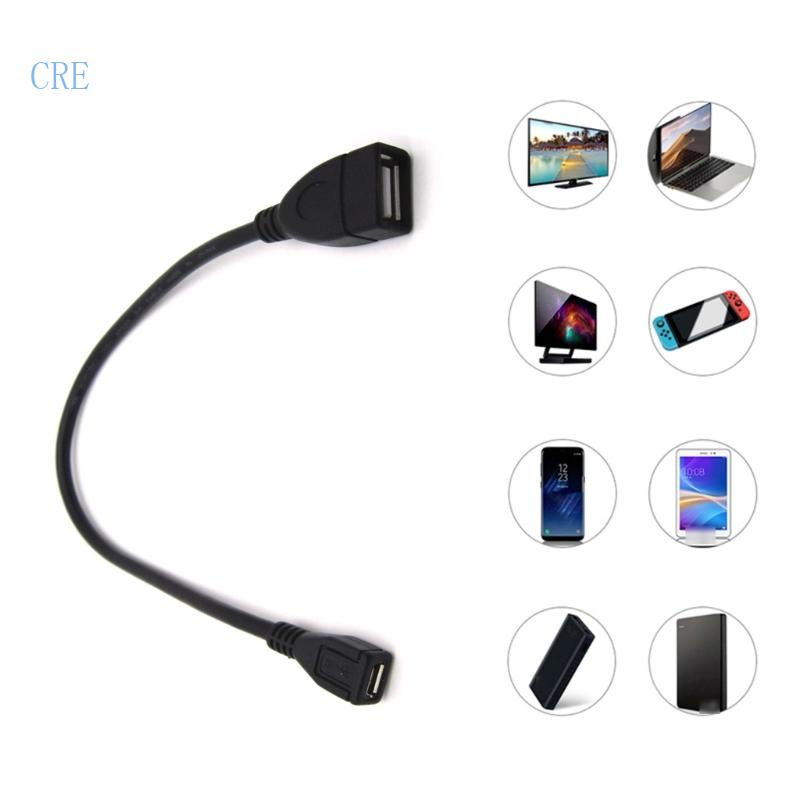 Cre Usb2 0 Female to Micro USB Female Adapter Usb2 0 Kabel Charger Konverter Transfer Data Adapter USB Extension Cable