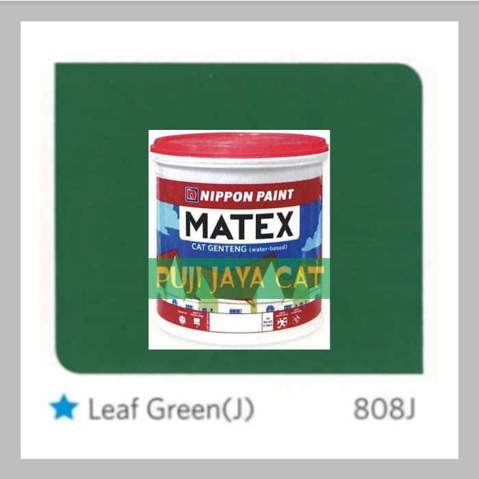 MATEX 2.5L LEAF GREEN(J) 808J CAT GENTENG NIPPON PAINT CAT LAPANGAN/LANTAI