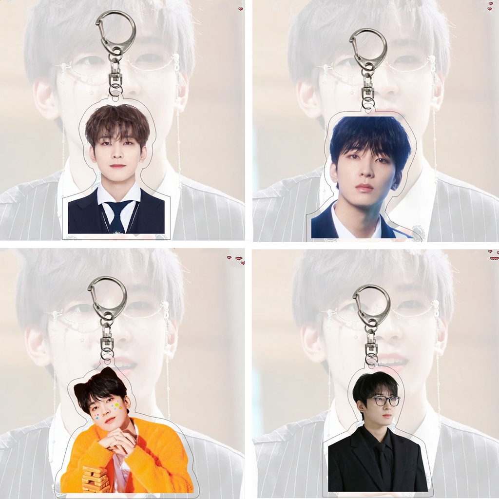 1pc SEVENTEEN Gantungan Kunci Akrilik JUN HOSHI WONWOO WOOZI Key Ring Gantung Atas