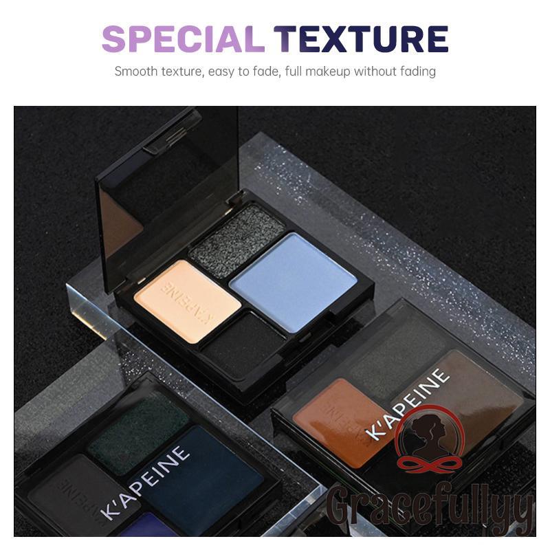 [COD]K'APEINE Eyeshadow Palette 4 Warna Matte Highlight Korea Eyeshadow Palette Murah Waterproof Glitter Matte Highlight-GY