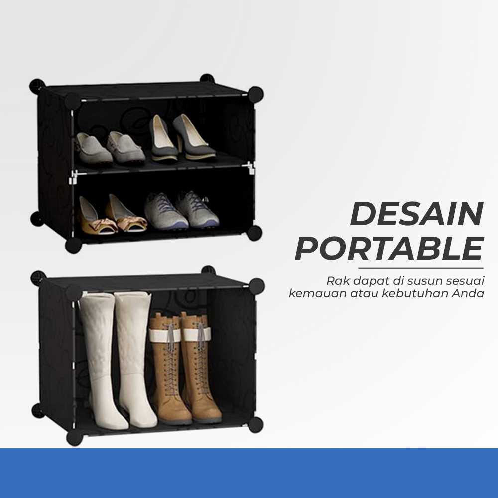 TD - DPR WEILIANG Rak Sepatu Sendal 4 Susun Shoe Shelf Cabinet - SSA8