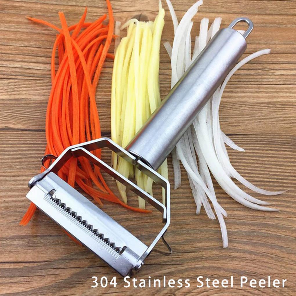 Parutan Sayur Stainless Steel Genggam Anti Karat 2in1 Reusable Home Potato Carrot Peelers Shredder Alat Aksesoris