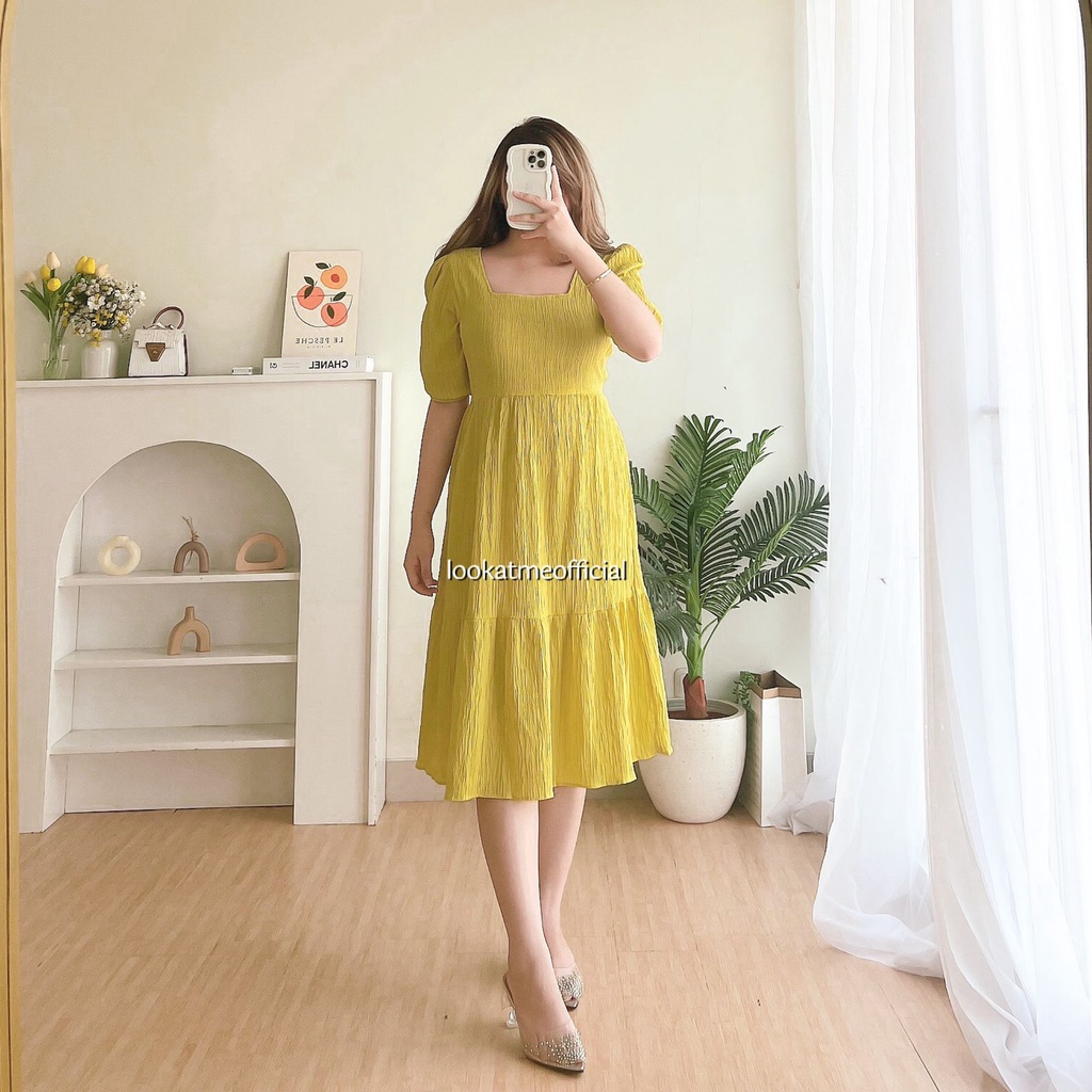 DARANIA STORE • Vivian Dress Korean Bahan Baby Crush