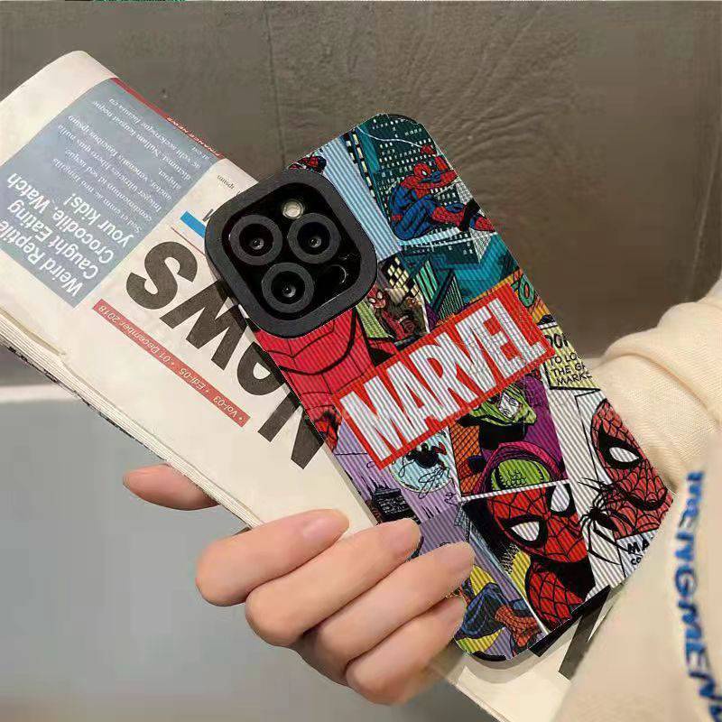 Soft Case Kulit Marvel Spider Man HP Samsung Galaxy A21S A12 A50S A30S A20 A30 A32 A22S A52S A72 A10S A33 A53 A73 A13 A04S A23 A51 A71 A31 Boy Man FTD Casing