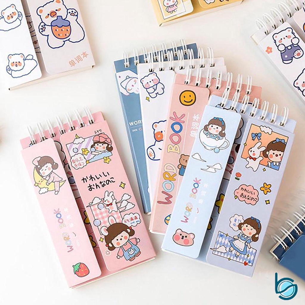

Notebook Ring Motif Lucu /Buku Catatan Panjang/Buku Catatan Ring/Cute Long Notebook - Best Stationary
