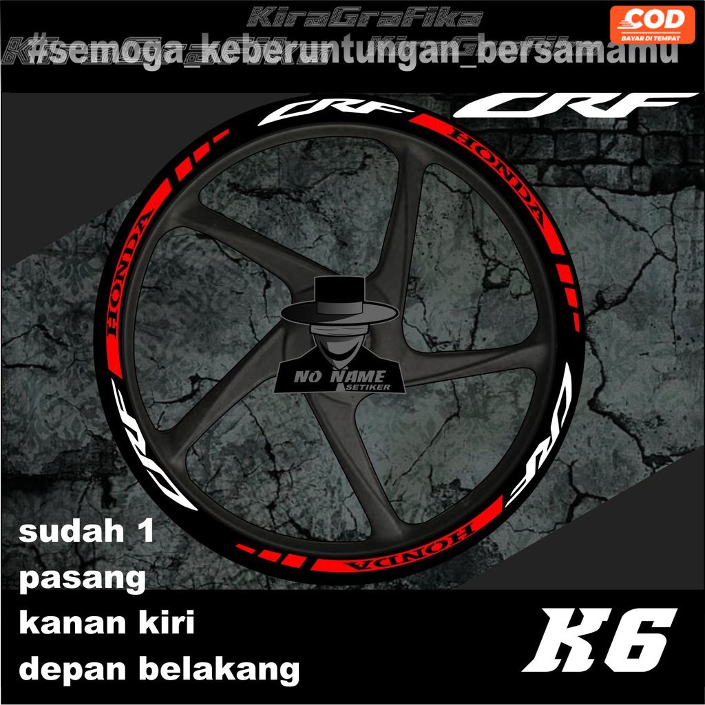 stiker velg sticker velk stiker cutting velk (k6) crf ring 17
