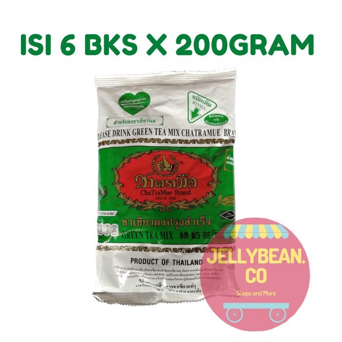 

N.E.W JB THAI TEA HIJAU CHATRAMUE GREENTEA ISI 6 BKS X 200GR
