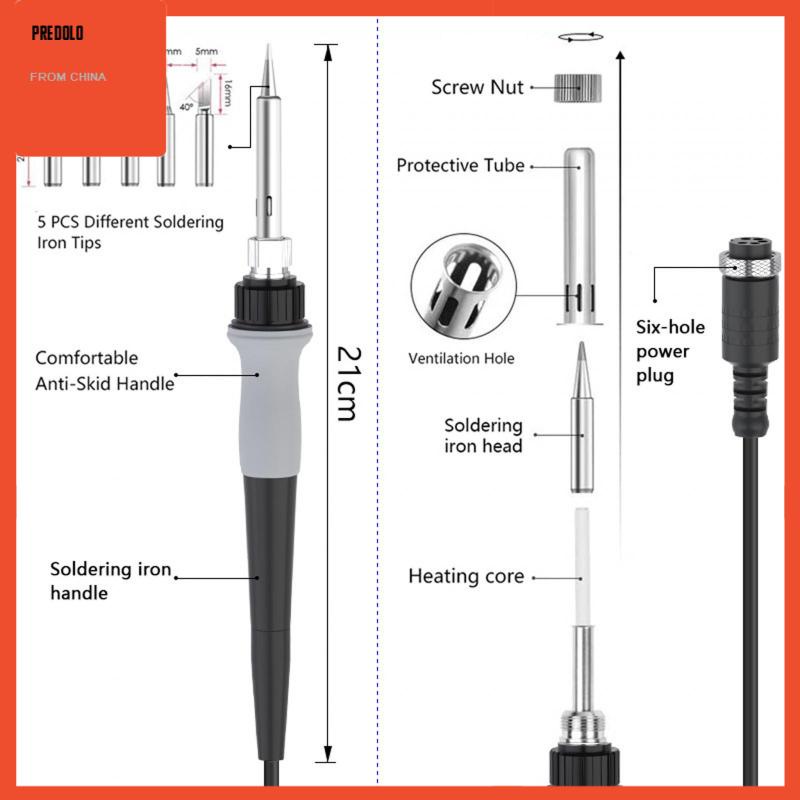 [Predolo] 65w Soldering Station Stasiun Solder Digital Untuk Perawatan Hp Laptop