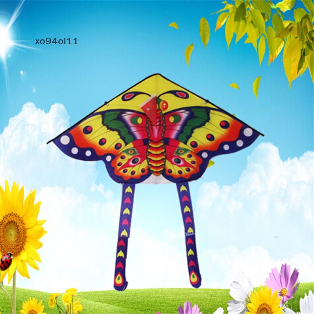 Xo Besar 90 cm Butterfly Layangan Single Line Novelty Animal Layangan Anak.Hadiah Mainan90*55cm Nilon Hujan Butterfly Kite OL