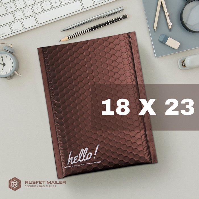 

[SC] AMPLOP BUBBLE | BUBBLE MAILER | BUBBLE PACKING ONLINE DARK BROWN 18X23 - DARK BROWN, 18CM X 23CM