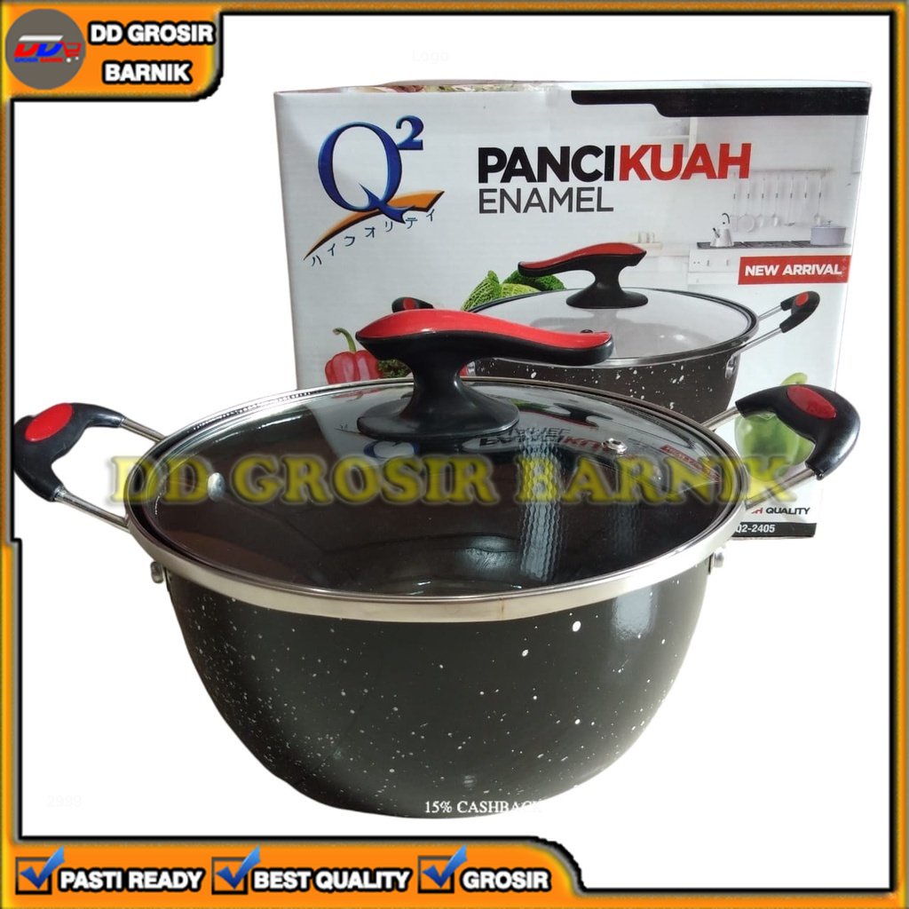 [DGB] PANCI SUP SOP KUAH ENAMEL + TUTUP 22CM 22 CM ANTI LENGKET GAGANG MULTIFUNGSI SERBAGUNA