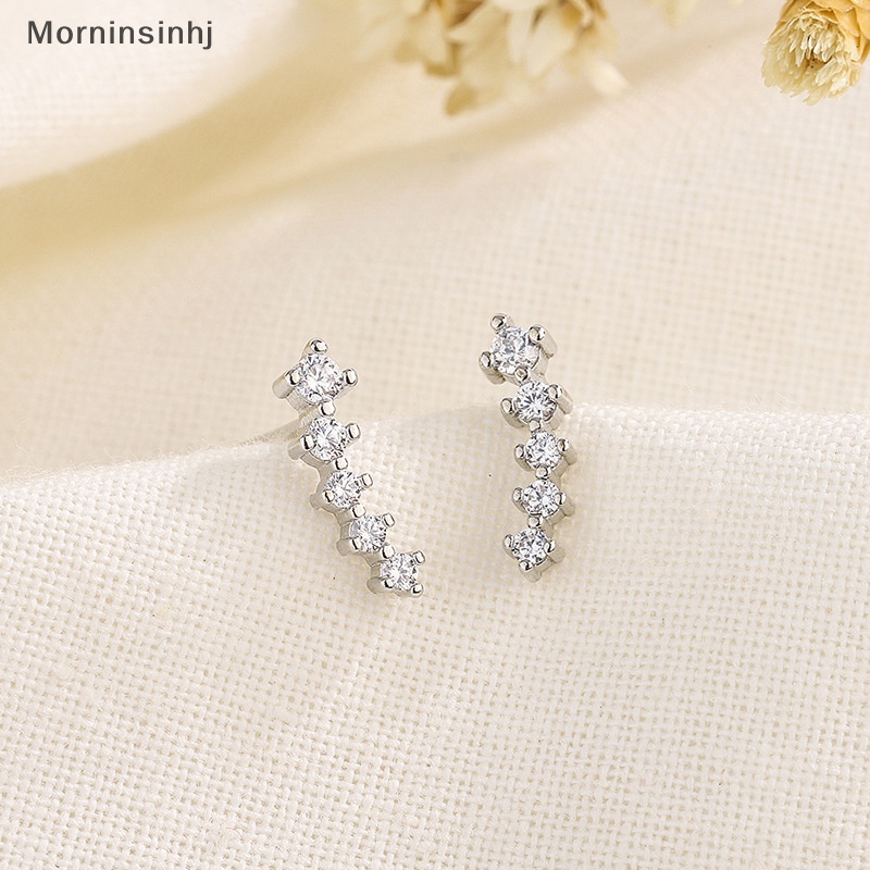 Mornin Mode Baru Anting Perempuan Kelembutan Anting Gaya Barat Nice-looking Dikontrak Zirkon Anting Lucu Ear Stud id